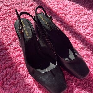 Anne Klein Black Slingback Heels